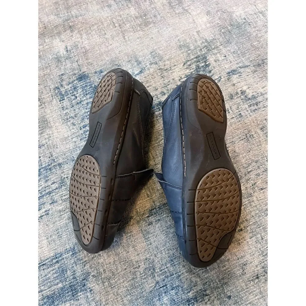 Rockport Navy Blue Cobb Hill Paulette Flat Slip On Shoes 6.5 XW